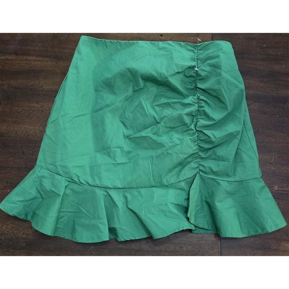NWT Hyfve S Side Ruched Ruffle Mini Skirt Skater Style 125485
